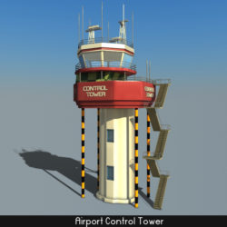 airport control tower 5 3d model 3ds max fbx obj 116792