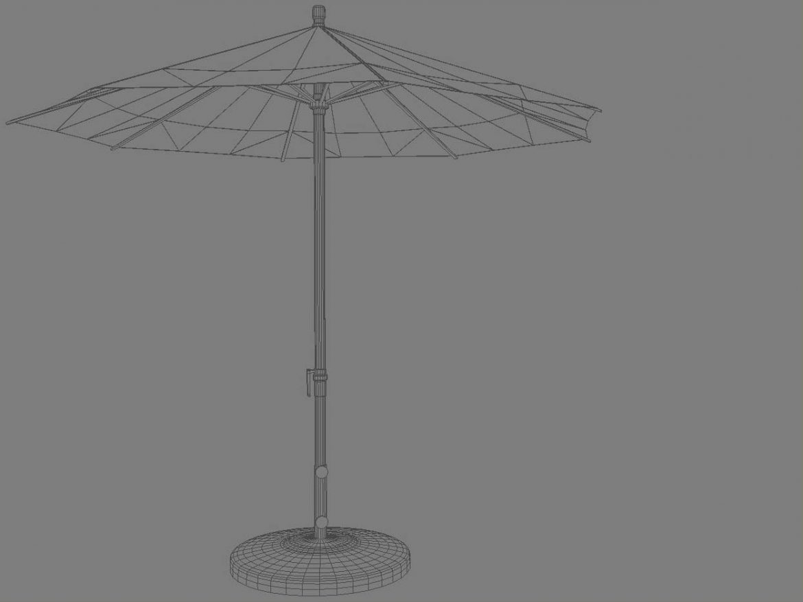 patio umbrella and stand 3d model 3ds max dxf fbx obj 114884