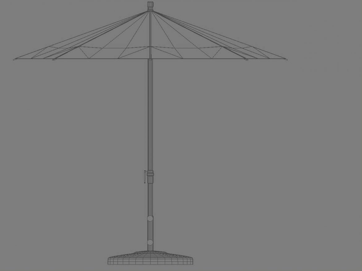patio umbrella and stand 3d model 3ds max dxf fbx obj 114886