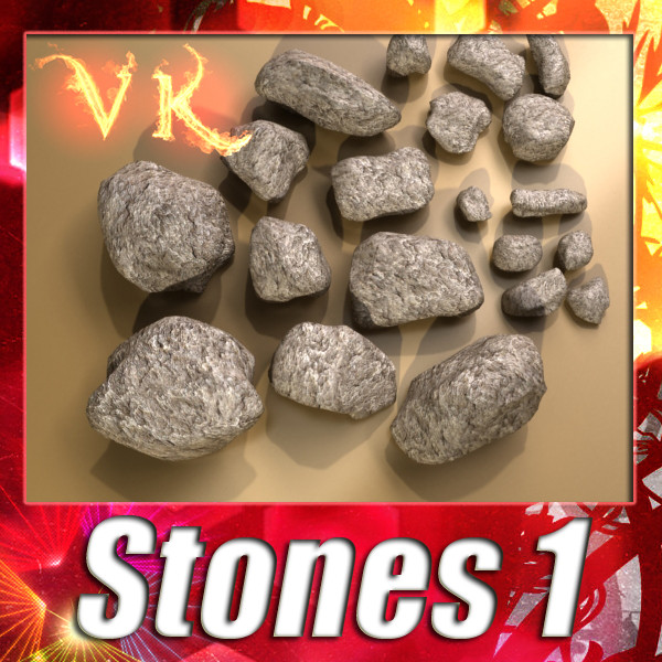 stones 01 3d model 3ds max fbx obj 131946