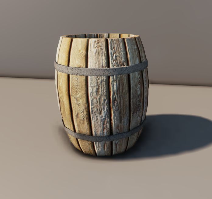 wooden barrel 3d model fbx 151049