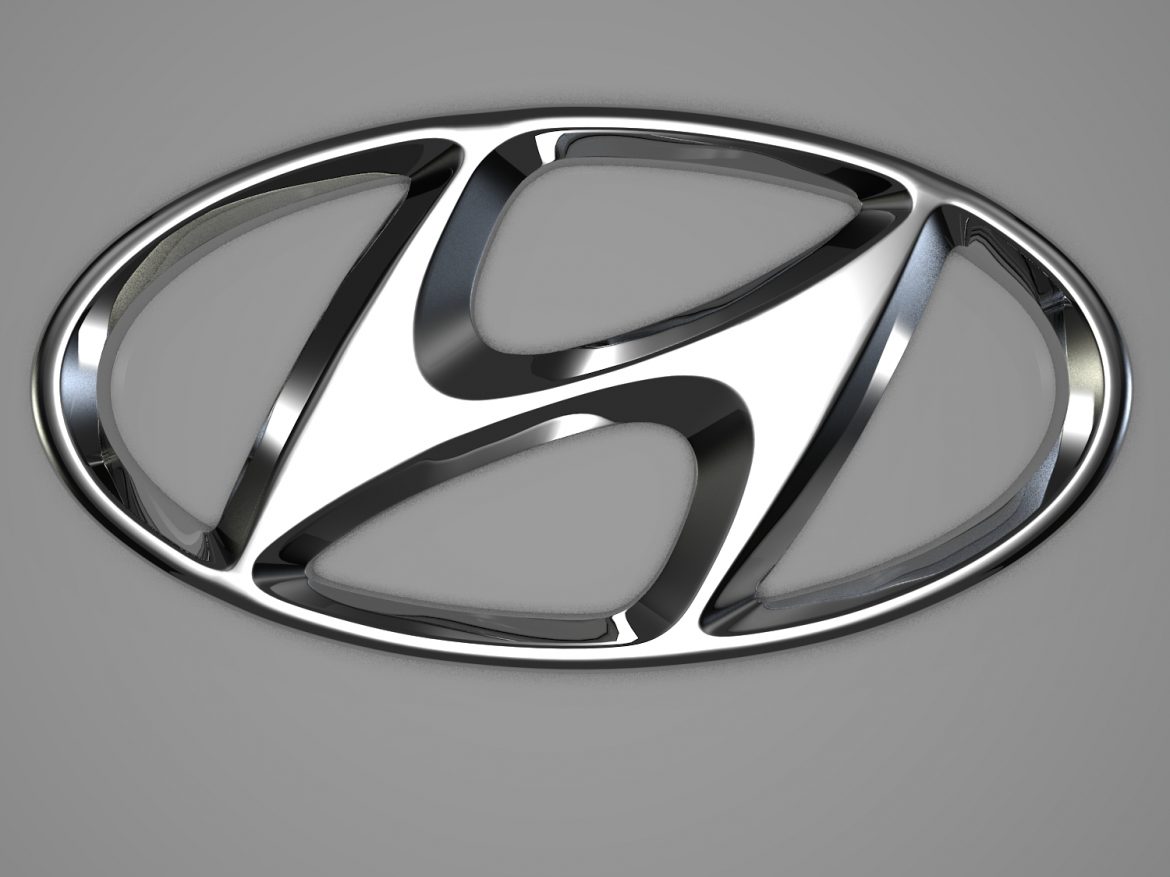 hyundai logo 3d model blend obj 116208