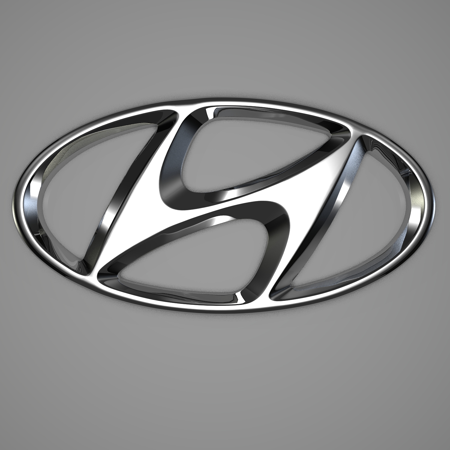 hyundai logo 3d model blend obj 116208