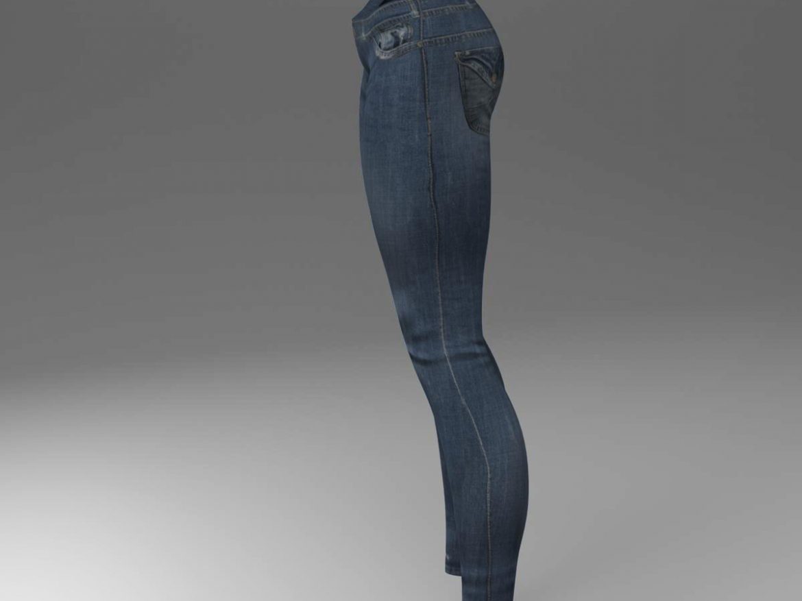 female jeans 3d model 3ds max fbx c4d ma mb obj 160402