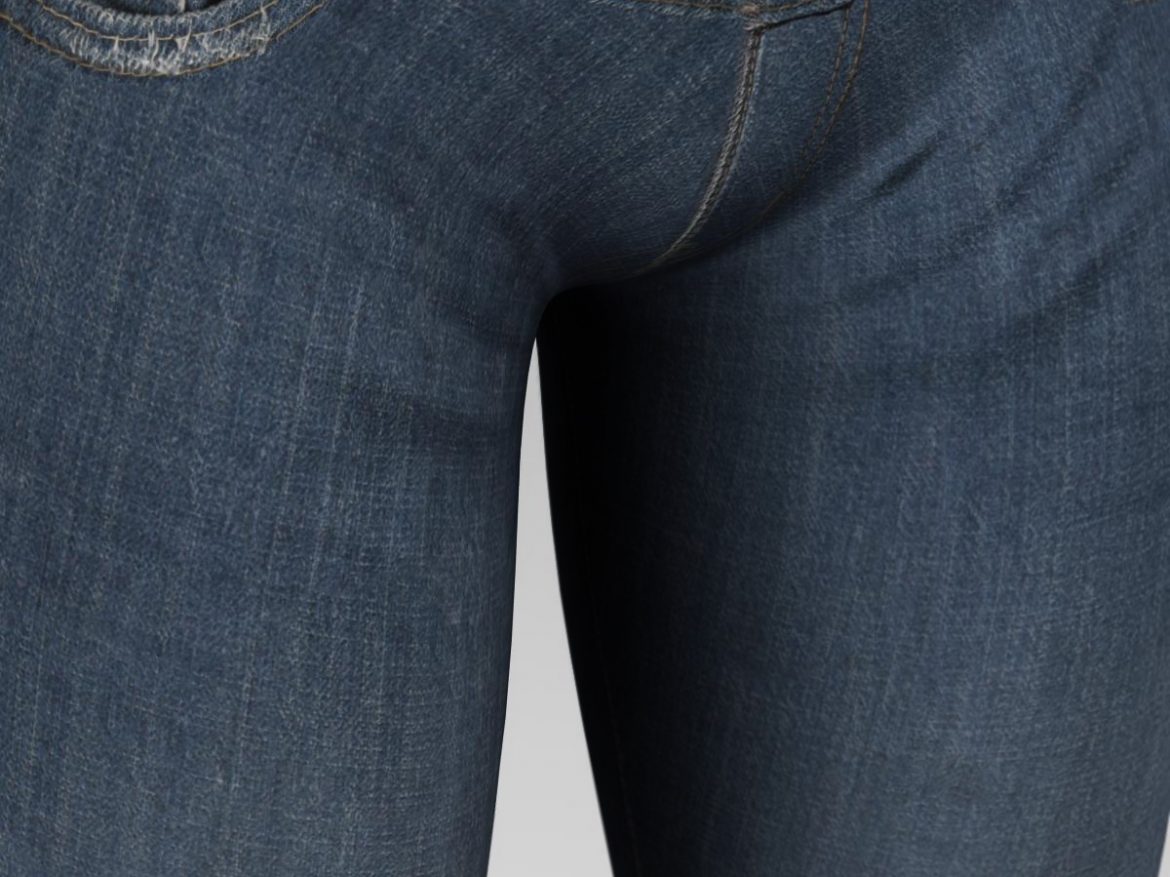 female jeans 3d model 3ds max fbx c4d ma mb obj 160403