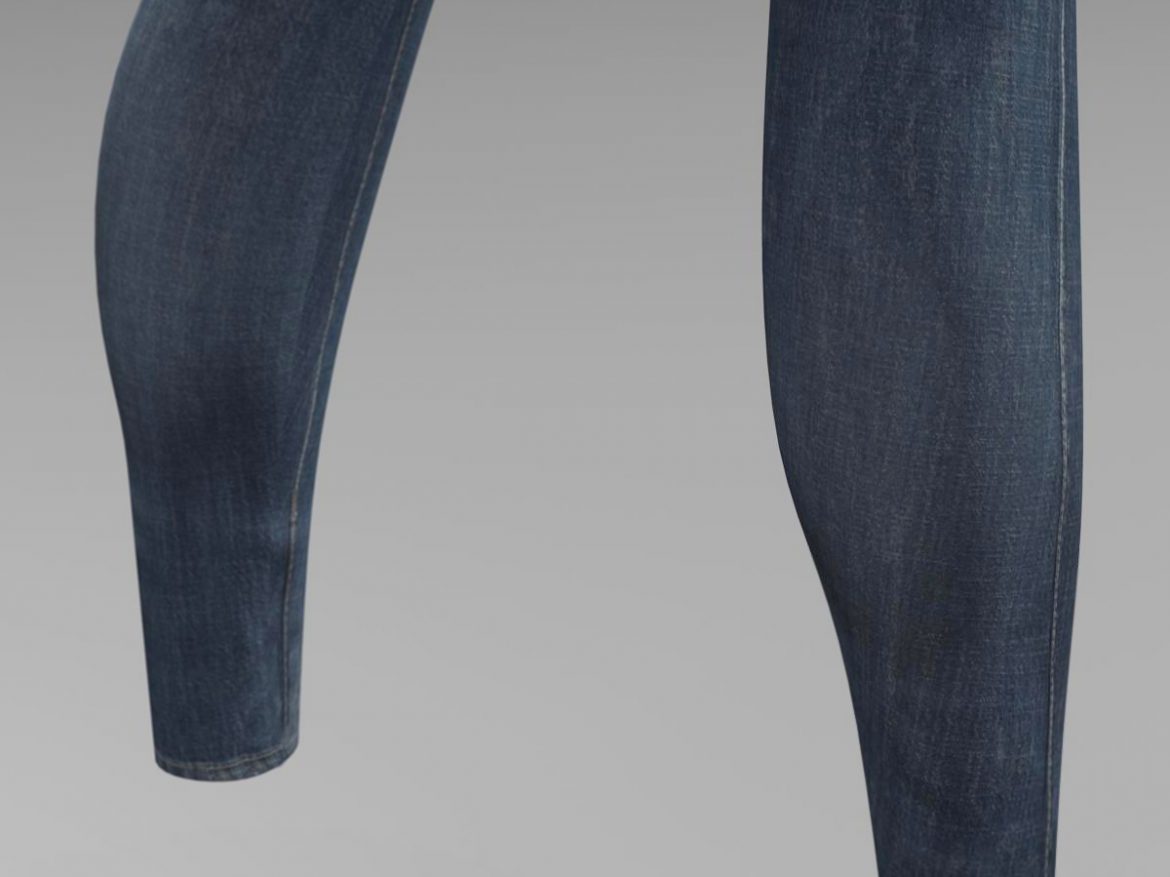 female jeans 3d model 3ds max fbx c4d ma mb obj 160407