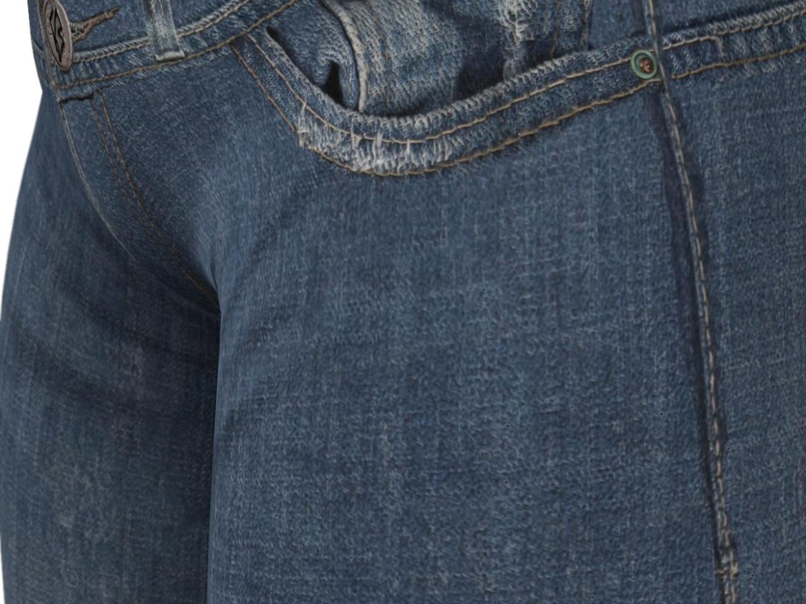 female jeans 3d model 3ds max fbx c4d ma mb obj 160409