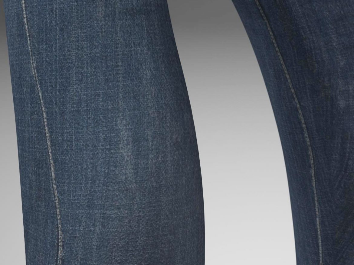female jeans 3d model 3ds max fbx c4d ma mb obj 160410