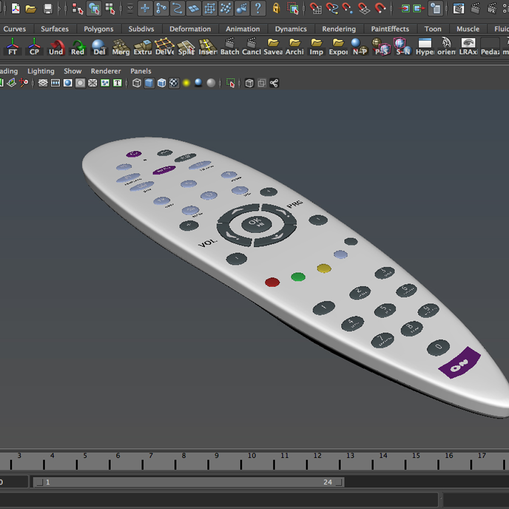 universal remote 3d model 3ds max fbx ma mb obj 157244