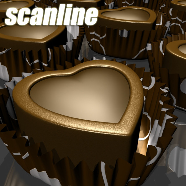 chocolate candy pieces in heart box 3d model 3ds max fbx obj 132555