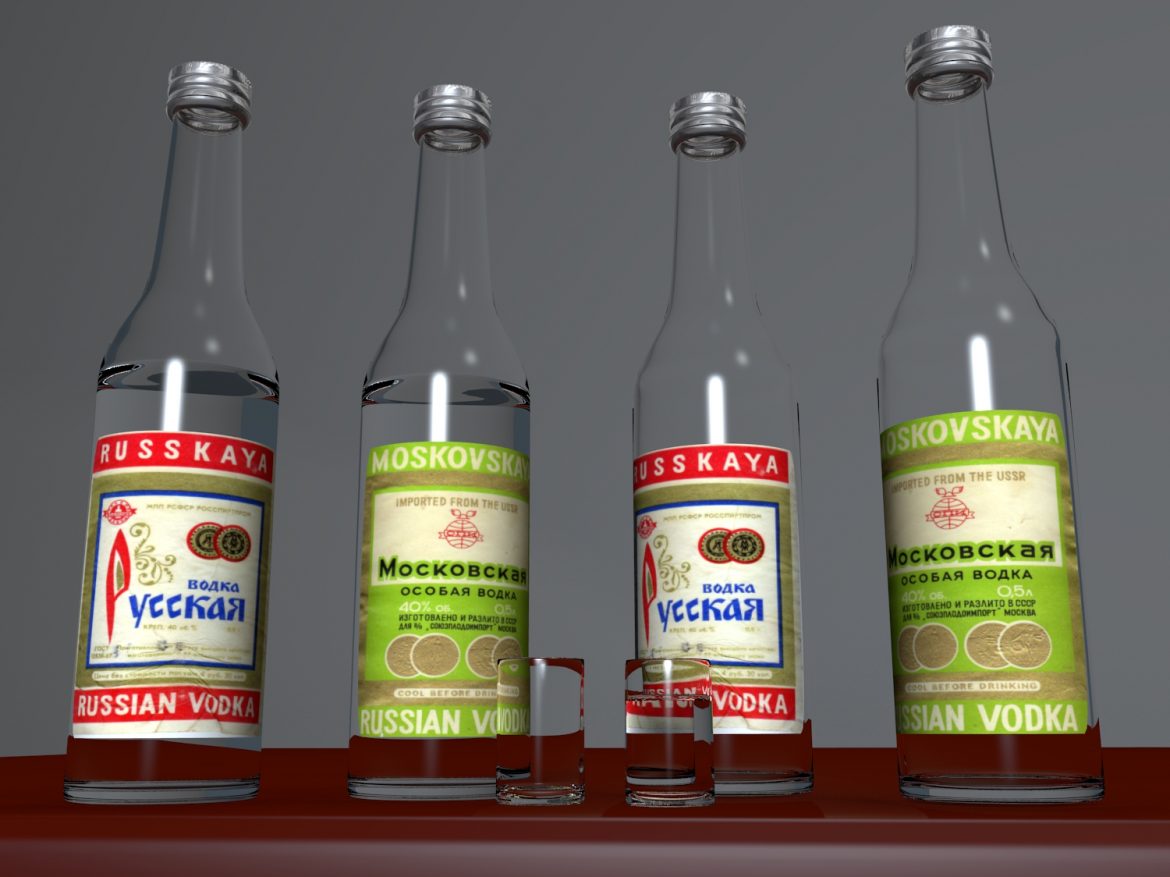 russian vodka 3d model blend obj 119291