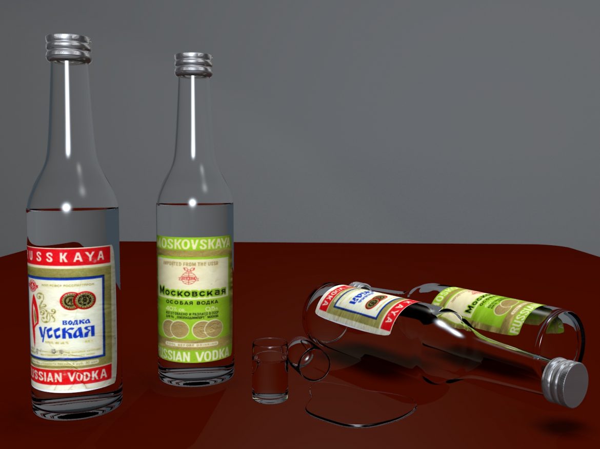 russian vodka 3d model blend obj 119292