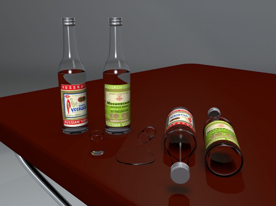 russian vodka 3d model blend obj 119293