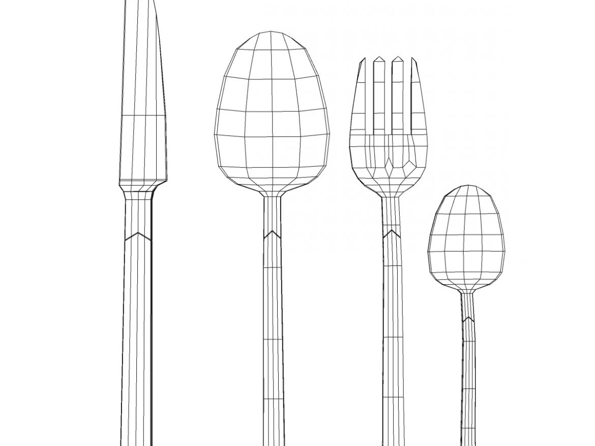 cutlery 3d model 3ds max fbx c4d ma mb obj 158969