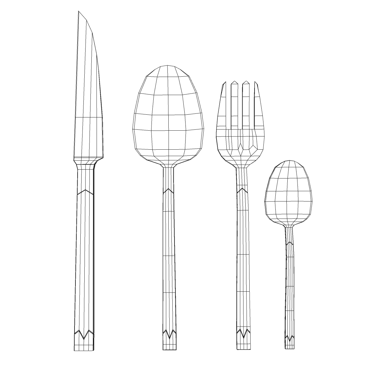 cutlery 3d model 3ds max fbx c4d ma mb obj 158969