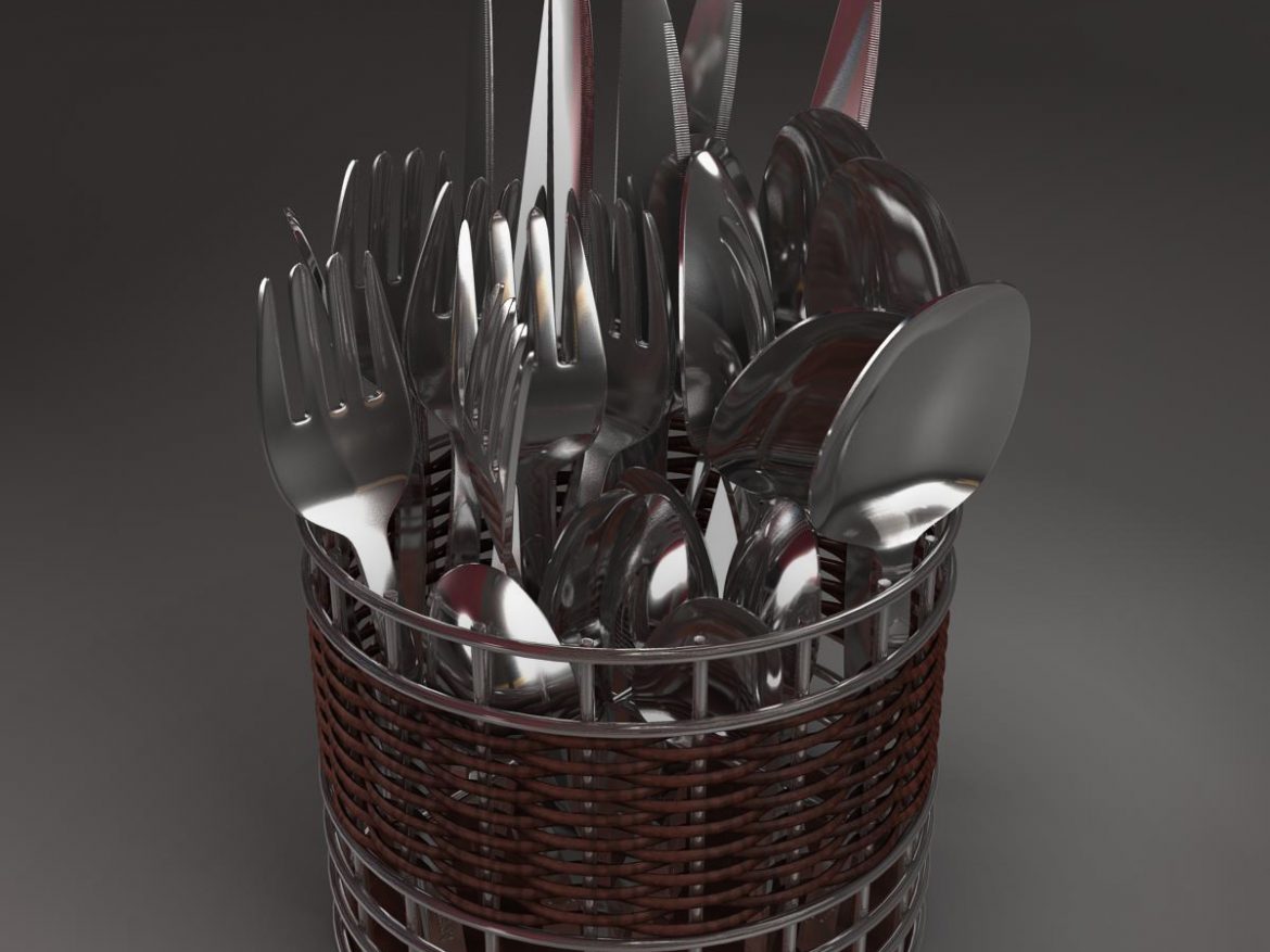 cutlery box 3d model 3ds max fbx c4d ma mb obj 159052