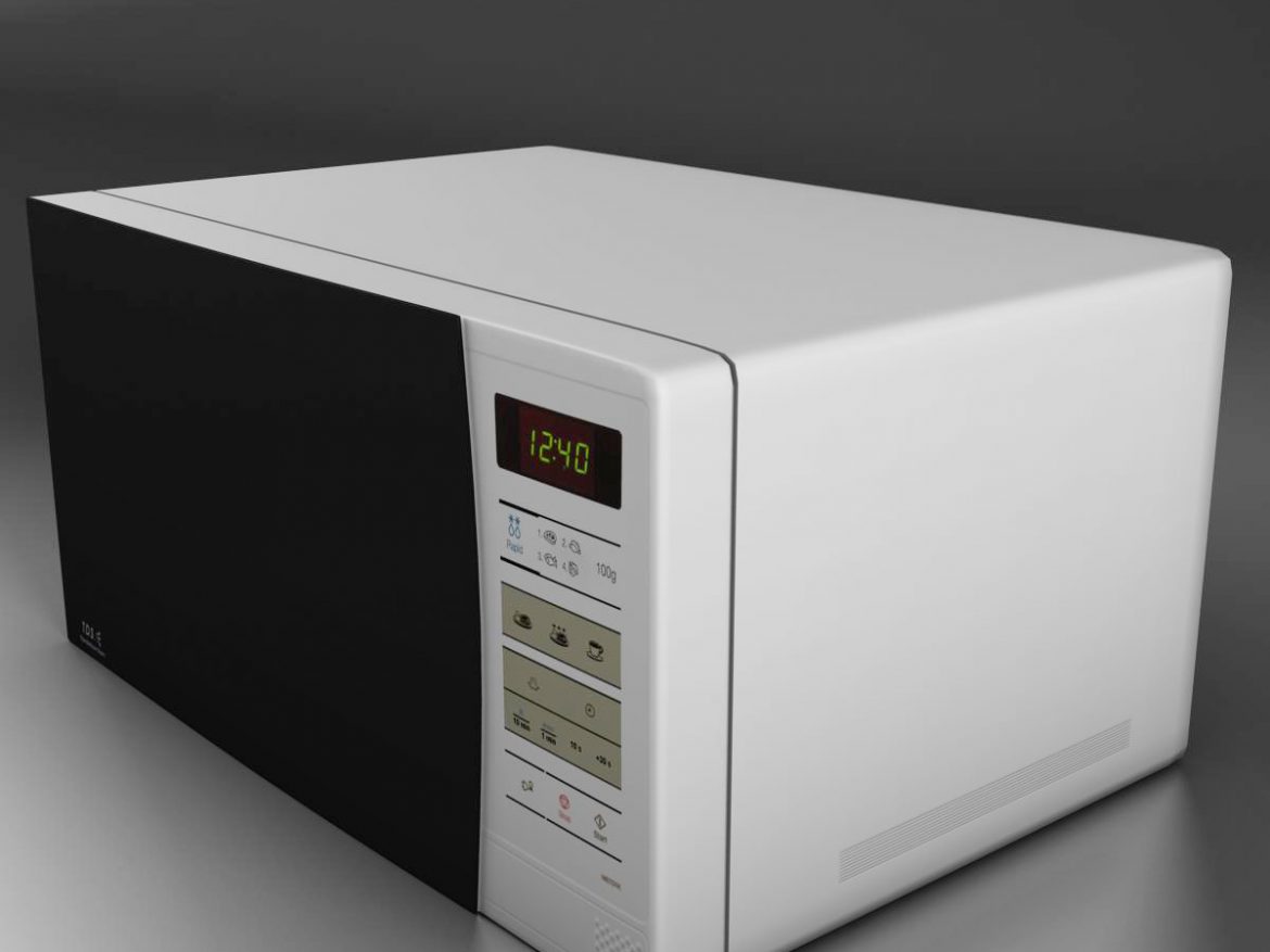 microwave 3d model 3ds max fbx ma mb obj 158919