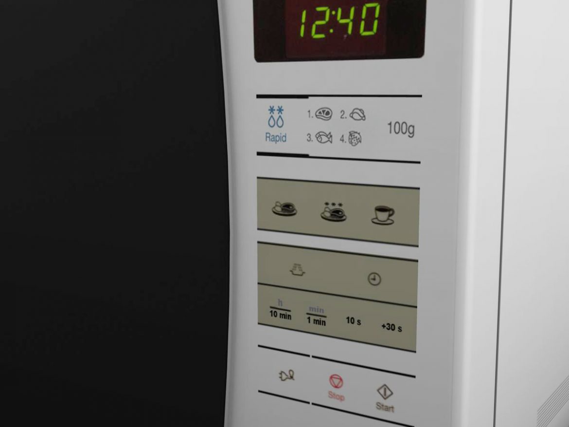 microwave 3d model 3ds max fbx ma mb obj 158921
