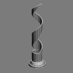 Modern Art Sculpture 3d Model Flatpyramid