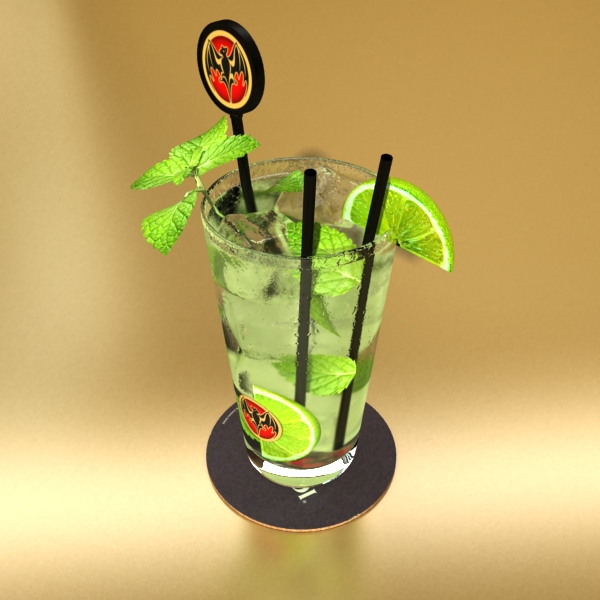 mojito cocktail high detail 3d model 3ds max fbx obj 138224