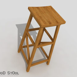 wood stool 3d model 3ds max obj 115437