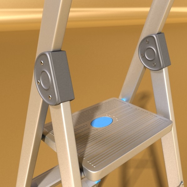 step ladder high detail 3d model max fbx obj 131555