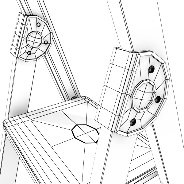 step ladder high detail 3d model max fbx obj 131566