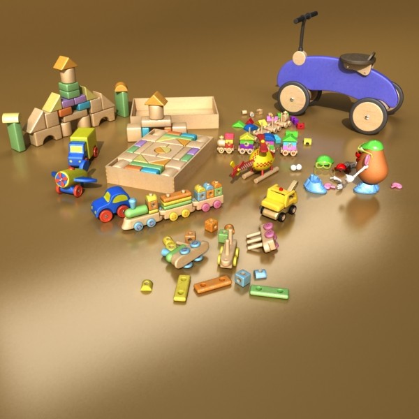 toys collection 10 items 3d model 3ds max fbx obj 131781