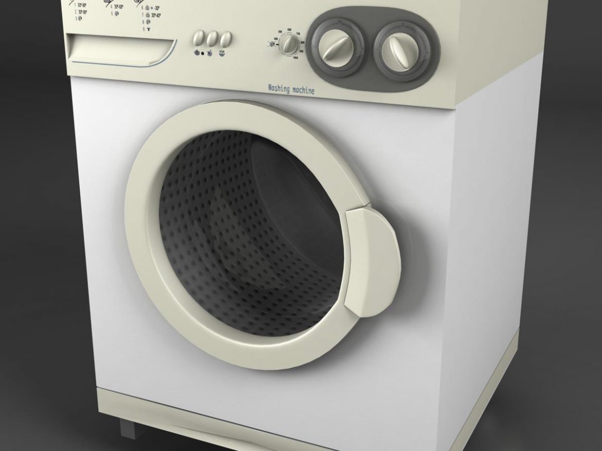 washermachine 3d model 3ds max fbx ma mb obj 158865