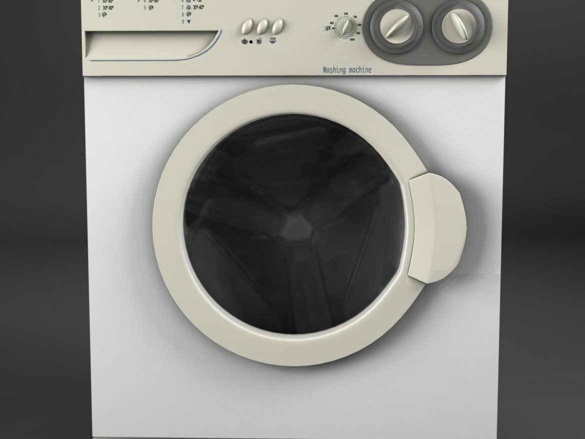 washermachine 3d model 3ds max fbx ma mb obj 158866