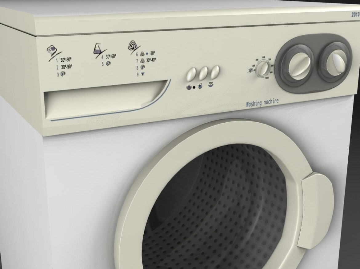 washermachine 3d model 3ds max fbx ma mb obj 158867
