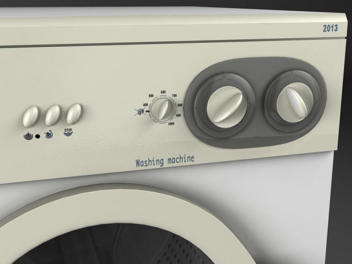 washermachine 3d model 3ds max fbx ma mb obj 158869