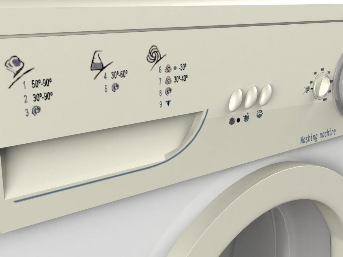 washermachine 3d model 3ds max fbx ma mb obj 158877