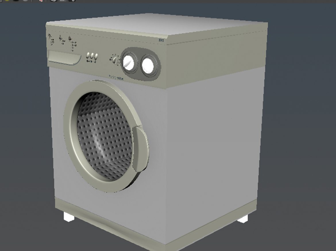 washermachine 3d model 3ds max fbx ma mb obj 158878