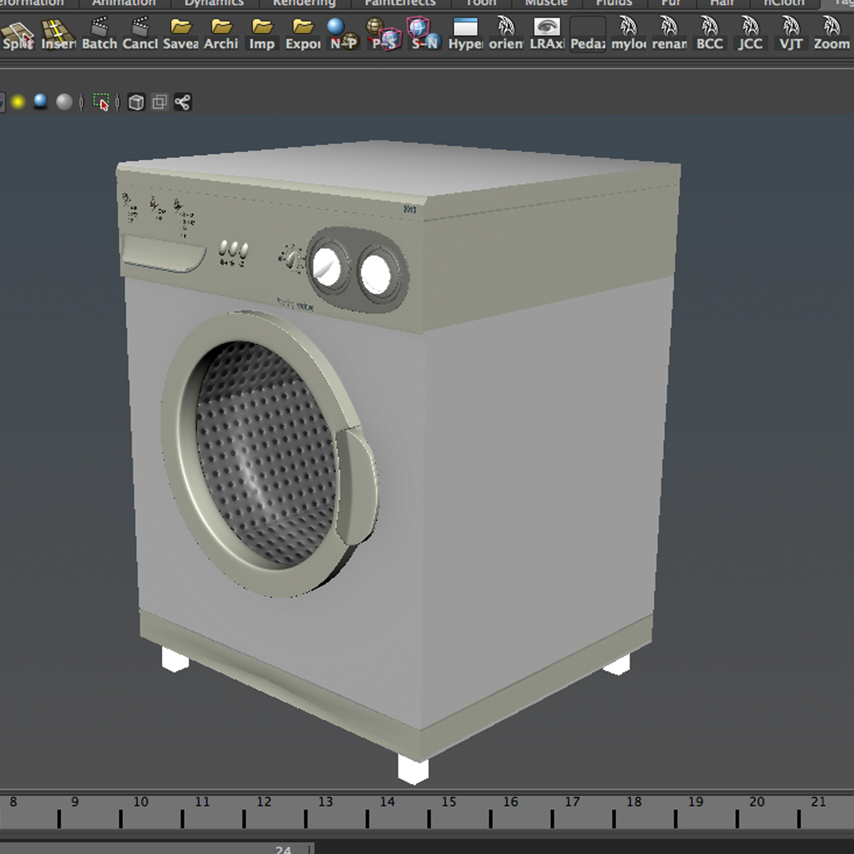 washermachine 3d model 3ds max fbx ma mb obj 158878