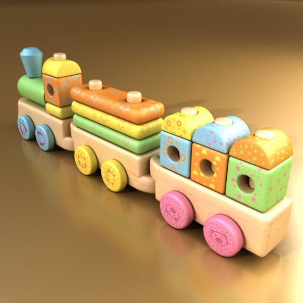 Toy Train 20 3D Model - FlatPyramid