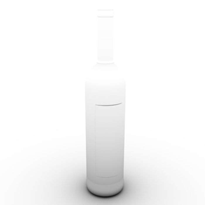 wine bottle 3d model 3ds fbx ma mb obj 155679
