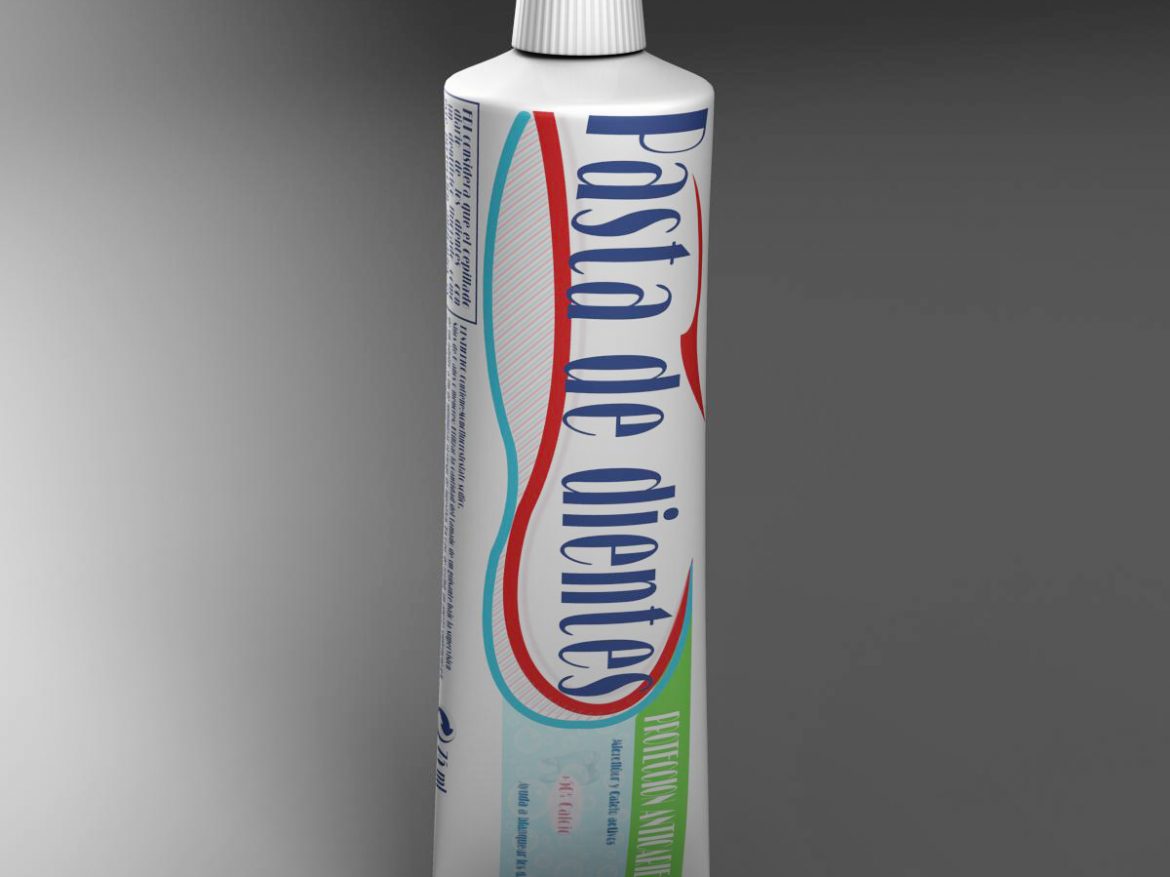 toothpaste 3d model 3ds max fbx ma mb obj 158196