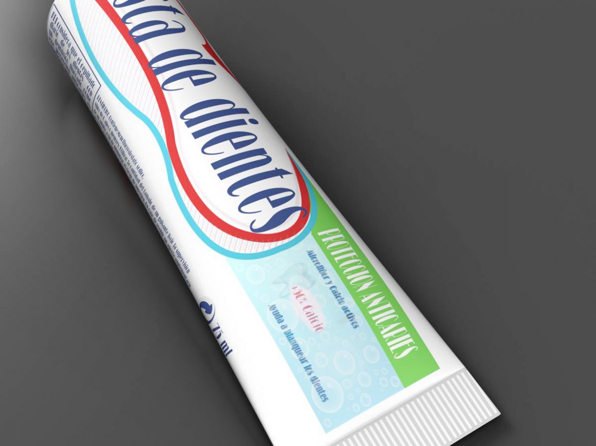 toothpaste 3d model 3ds max fbx ma mb obj 158199