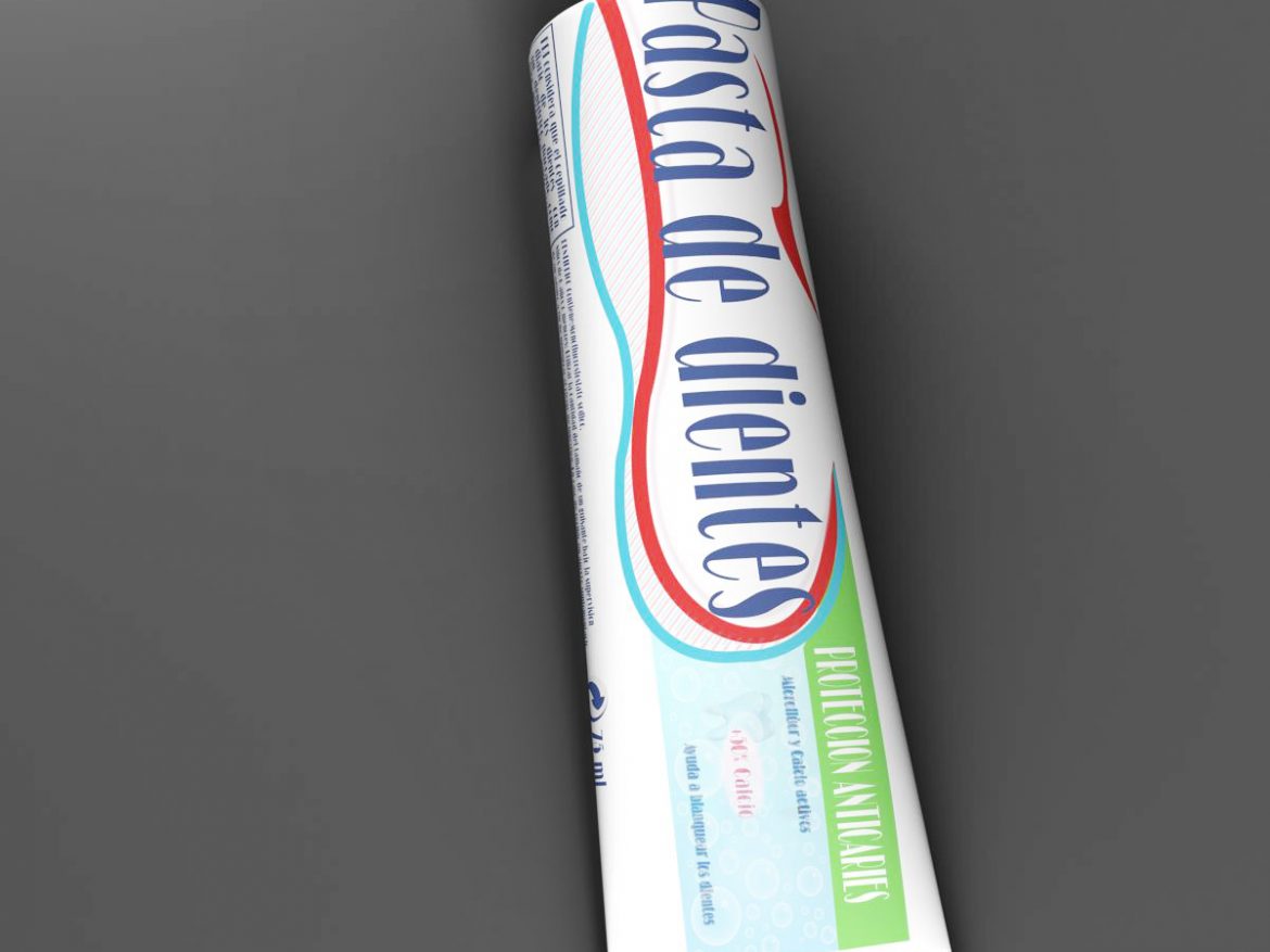 toothpaste 3d model 3ds max fbx ma mb obj 158200