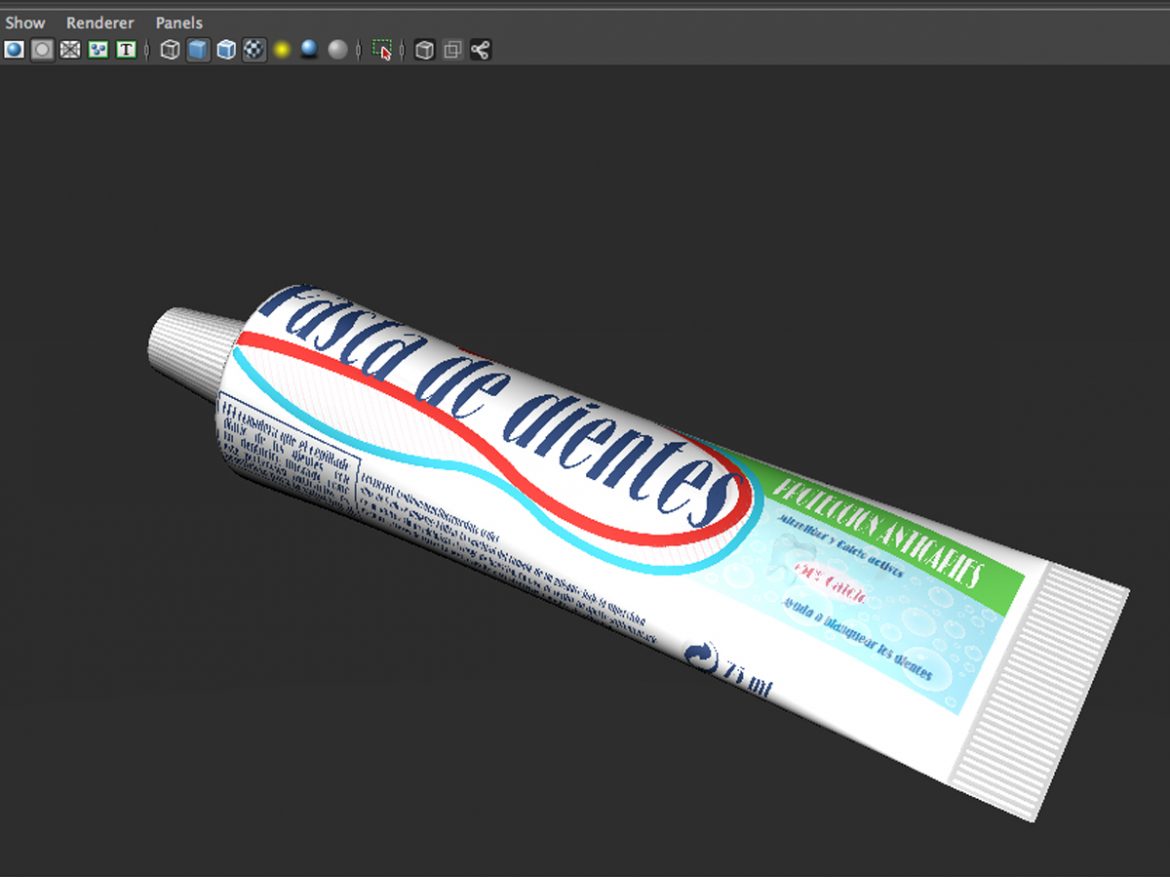 toothpaste 3d model 3ds max fbx ma mb obj 158205