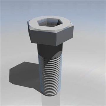 set of nuts and bolts 3d model 3ds dxf other obj 89775