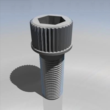 set of nuts and bolts 3d model 3ds dxf other obj 89777
