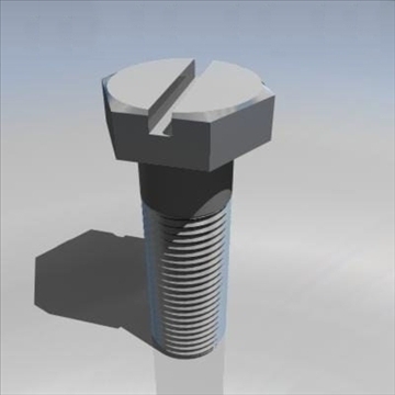 set of nuts and bolts 3d model 3ds dxf other obj 89779