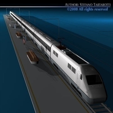 high speed train 3d model 3ds dxf c4d obj 88267