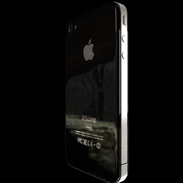 apple iphone 4 high detail realistic 3d model 3ds max fbx obj 129642