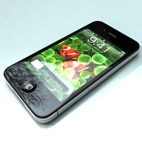 apple iphone 4 high detail realistic 3d model 3ds max fbx obj 129649