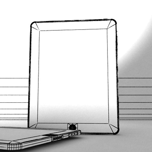 apple iphone 4 & ipad high detail realist 3d model 3ds max fbx obj 129689