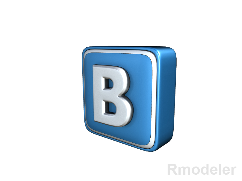 vkontakte letter 3d logo 3d model dae ma mb 118839