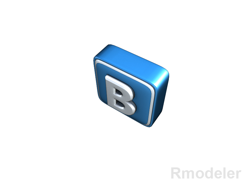 vkontakte letter 3d logo 3d model dae ma mb 118840